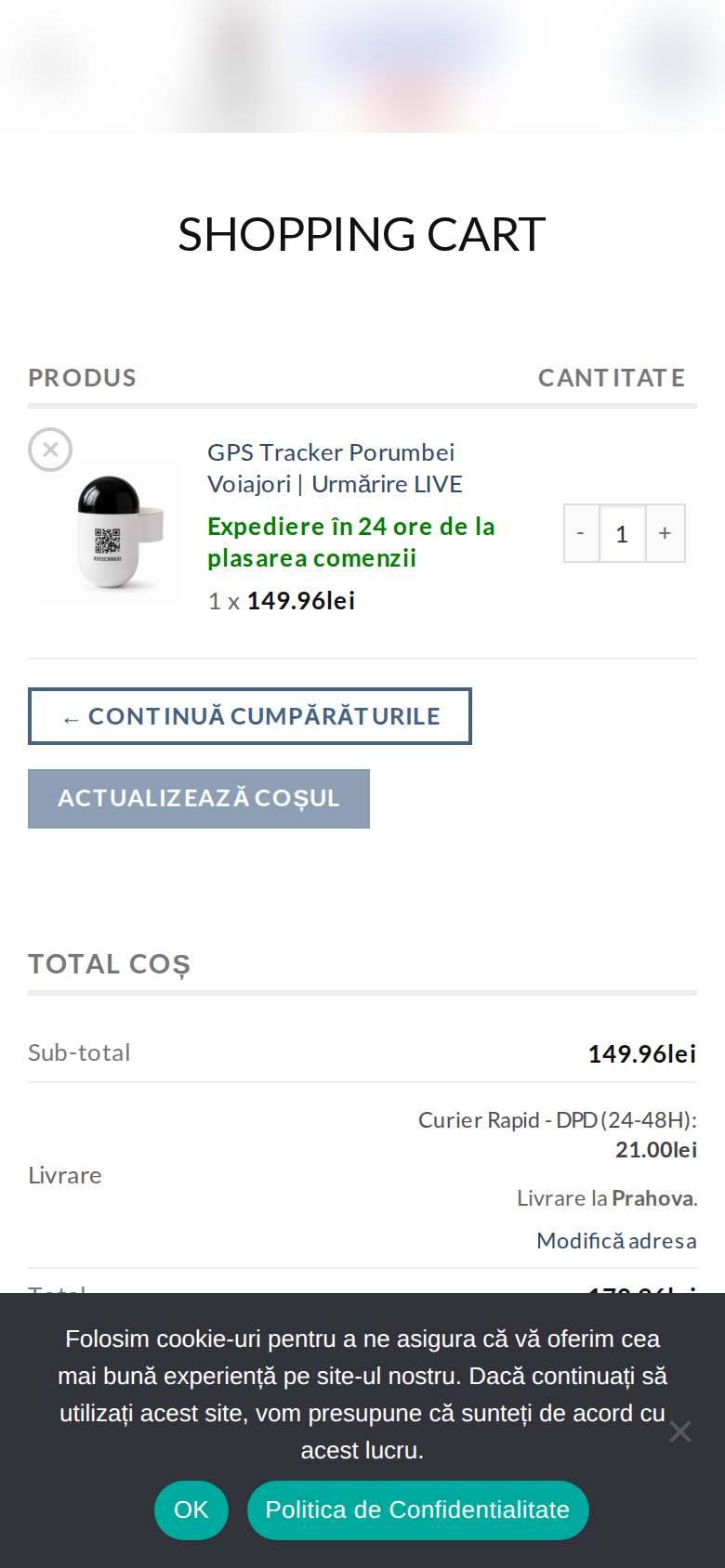Coșul (telefon) pe telefon